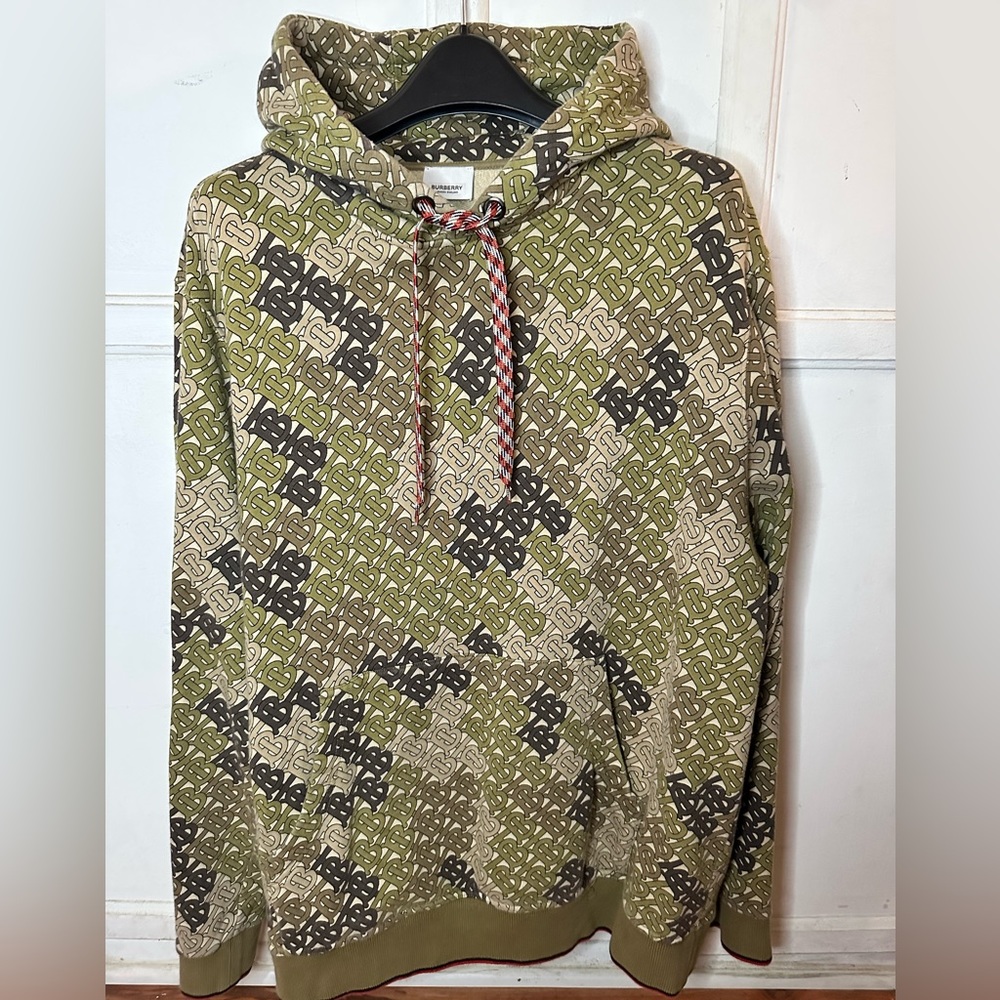 Burberry TB Monogram Hoodie in Green